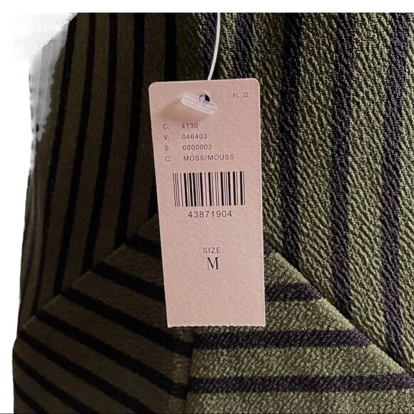 NEW Anthropologie Hutch Long Sleeve Knit Dress Green Moss Black Choker Women M - Picture 8 of 8